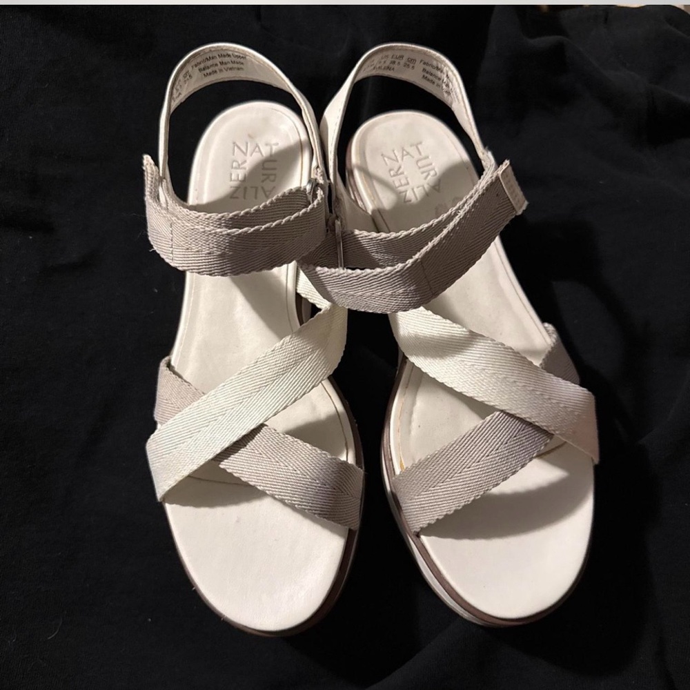 Naturalizer Cream Strappy Sandals